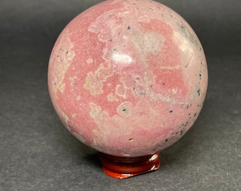 Rhodonite, rhodonite from Peru, pink sphere, rodonite