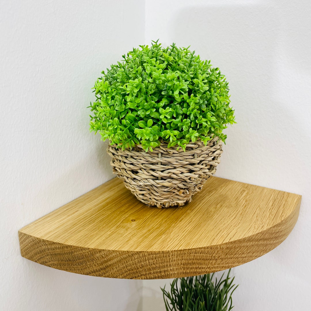 Oak Floating Corner Shelf Oak Bathroom Furniture - Etsy