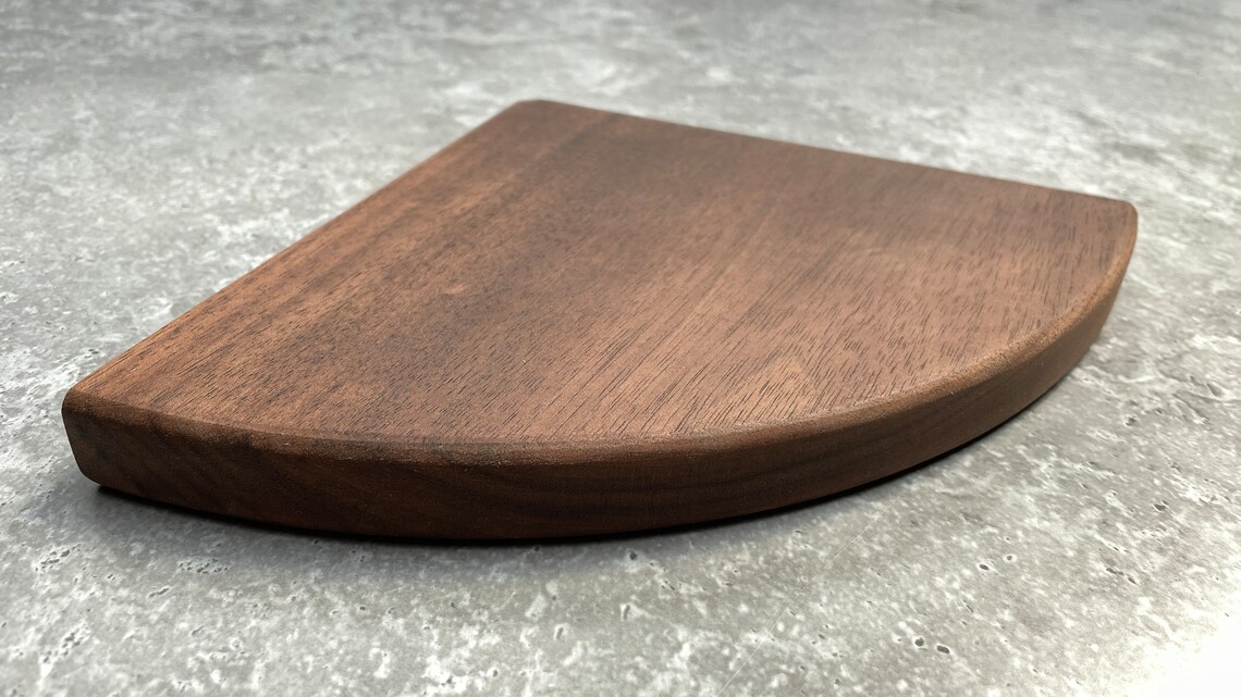 Walnut Floating Corner Shelf Walnut Furniture for Bathroom Etsy UK