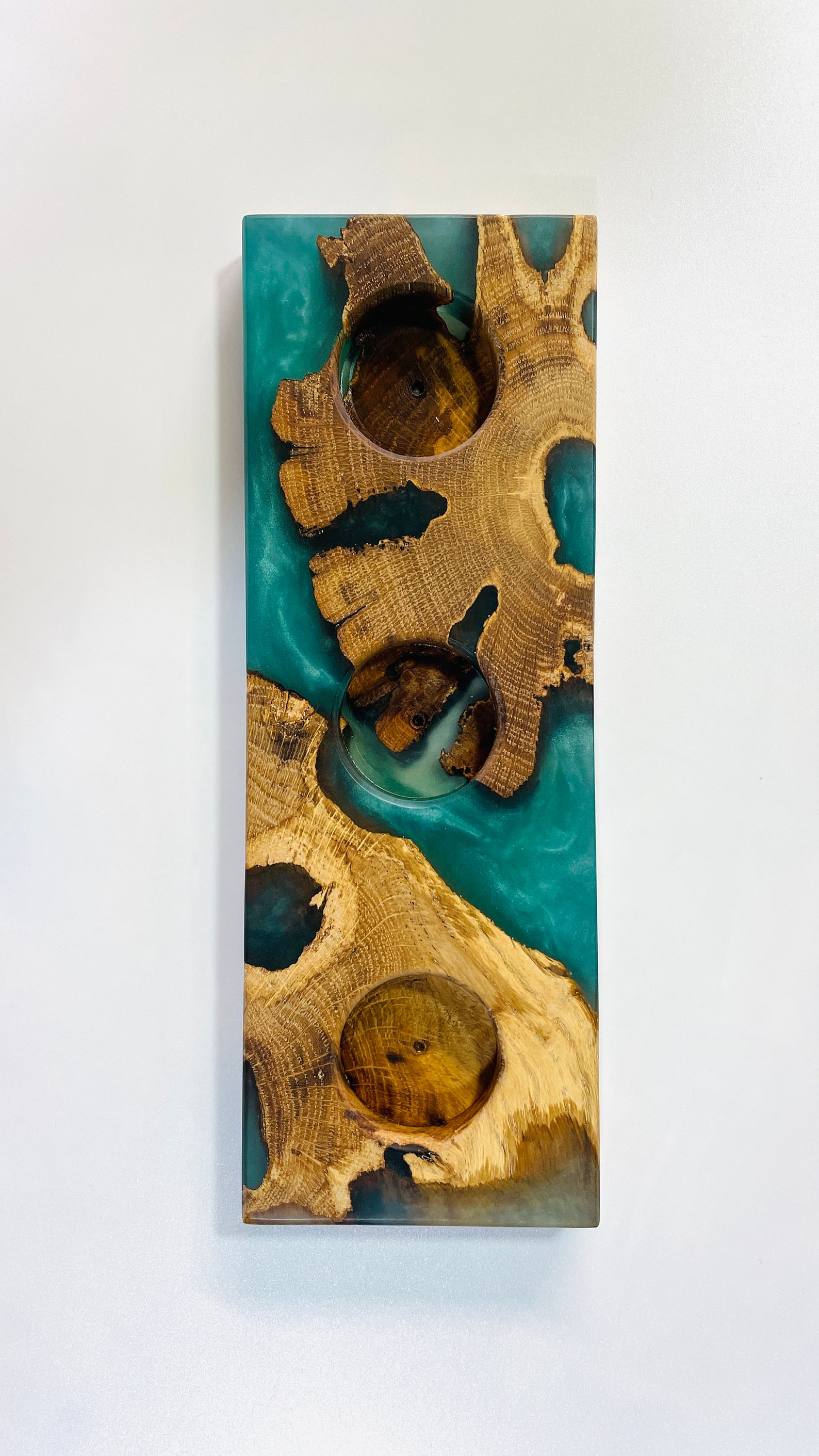 Wooden Epoxy Resin Candle Holder Tea Light Home Art Etsy UK