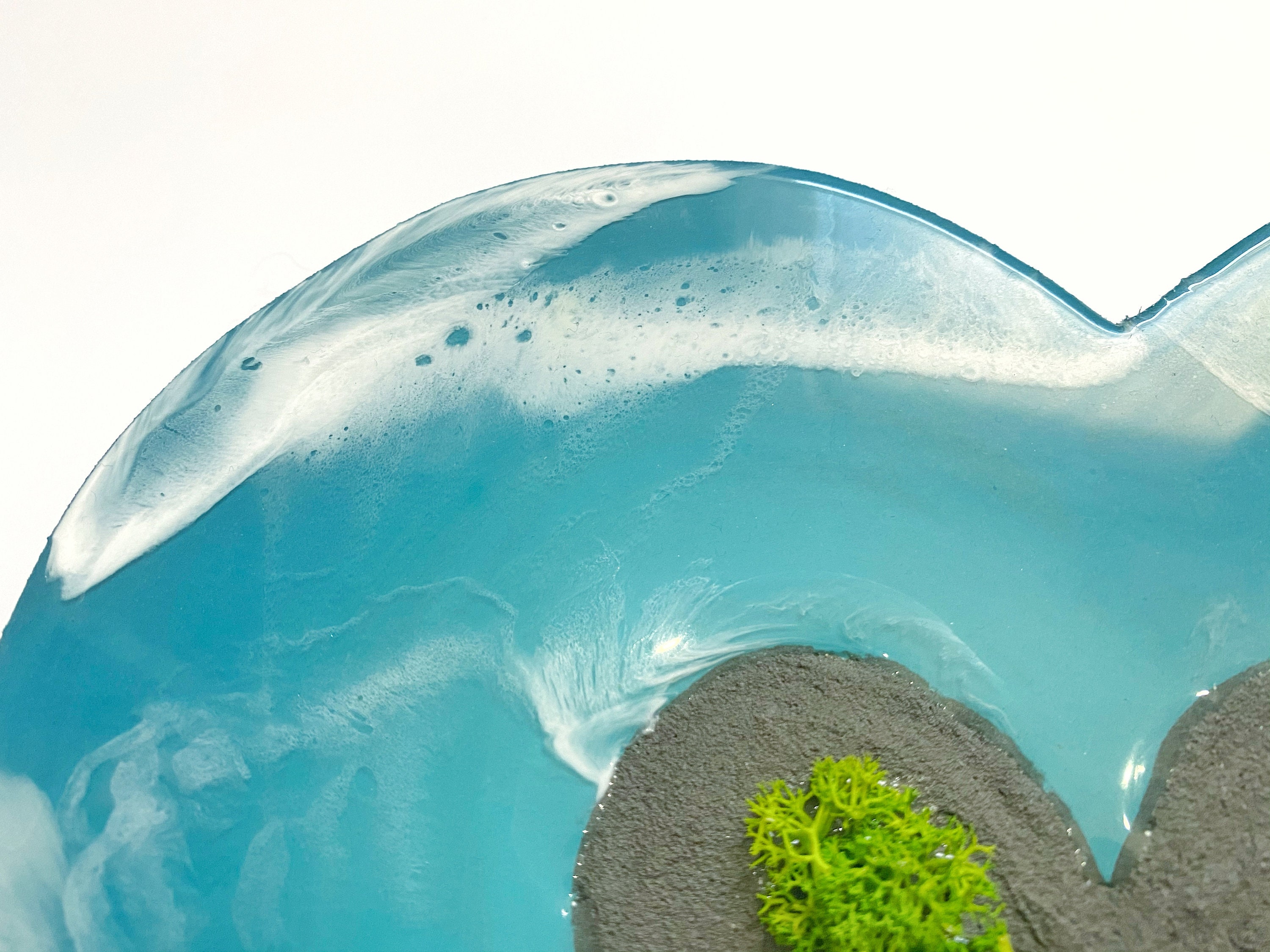 Playa epoxi resina arte / arte de la pared / decoración de la | Etsy