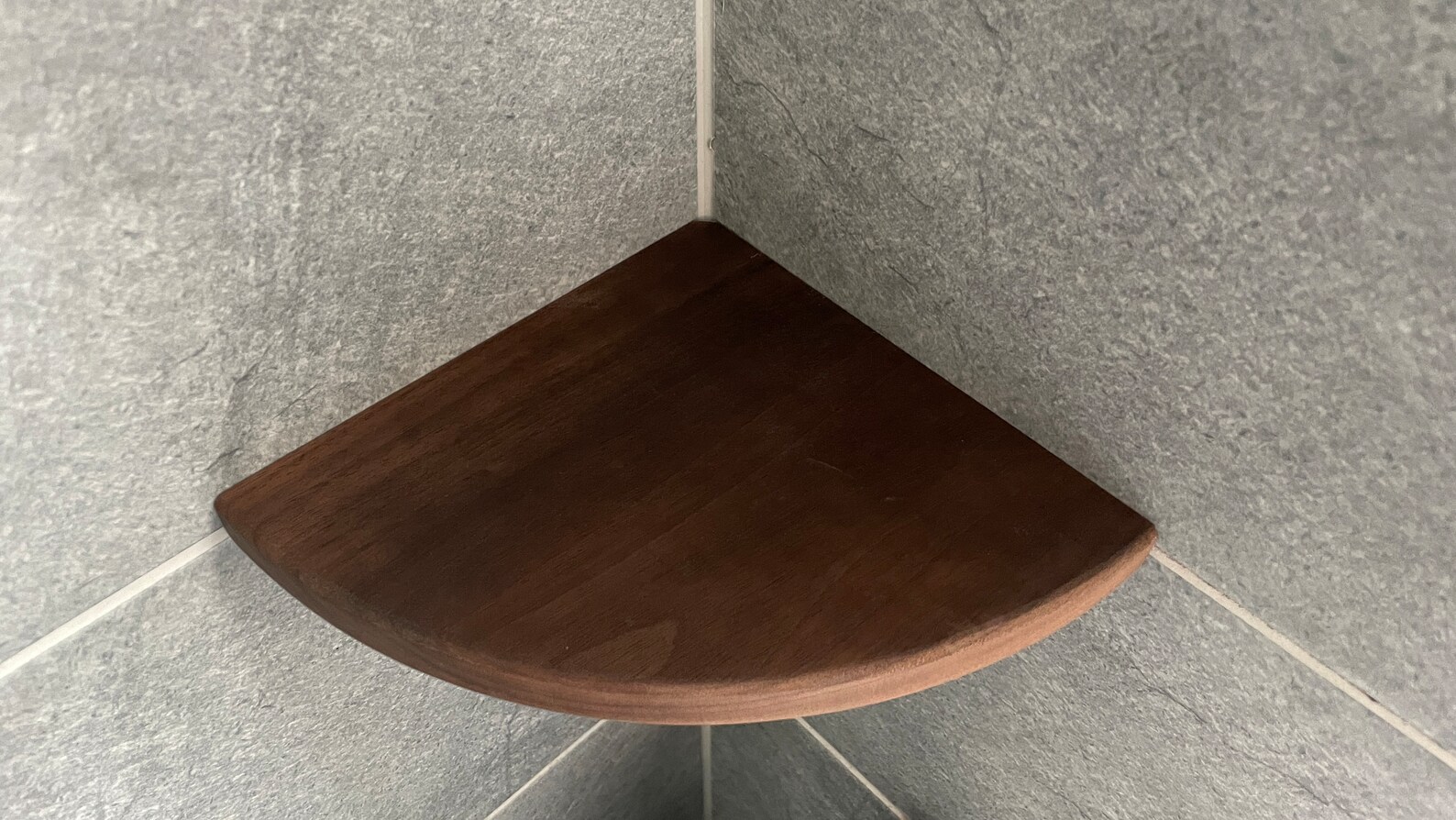 Walnut Floating Corner Shelf Walnut Furniture for Bathroom Etsy UK