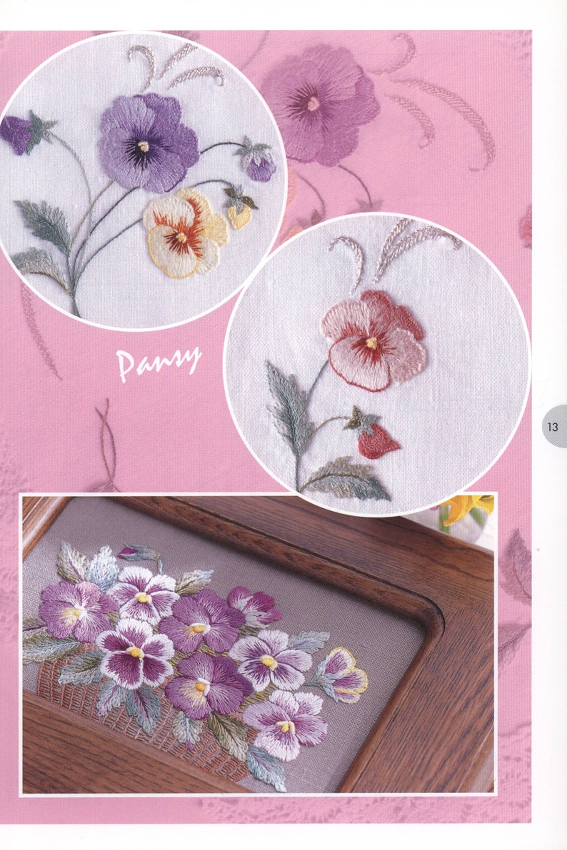 Floral Embroidery Patterns Book Embroidery Tutorial Book Etsy