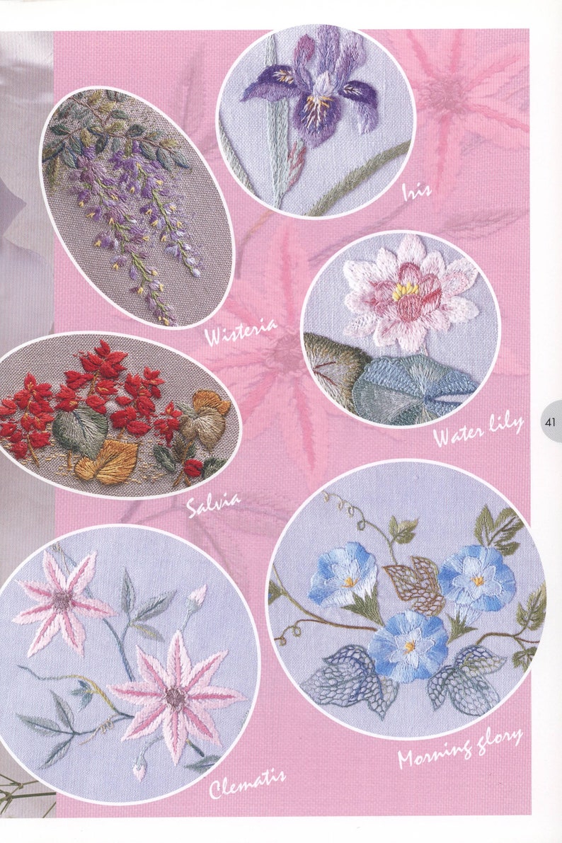 Floral Embroidery Patterns Book Embroidery Tutorial Book Etsy