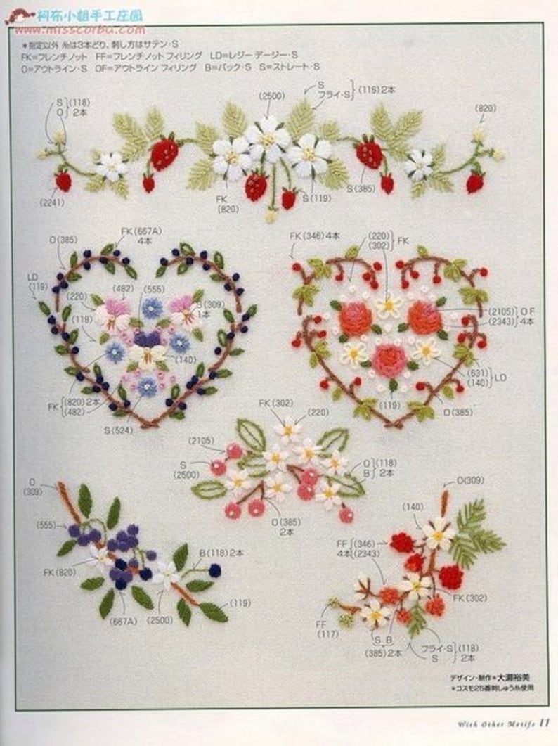 Floral Embroidery Patterns Book Embroidery Tutorial Book Etsy