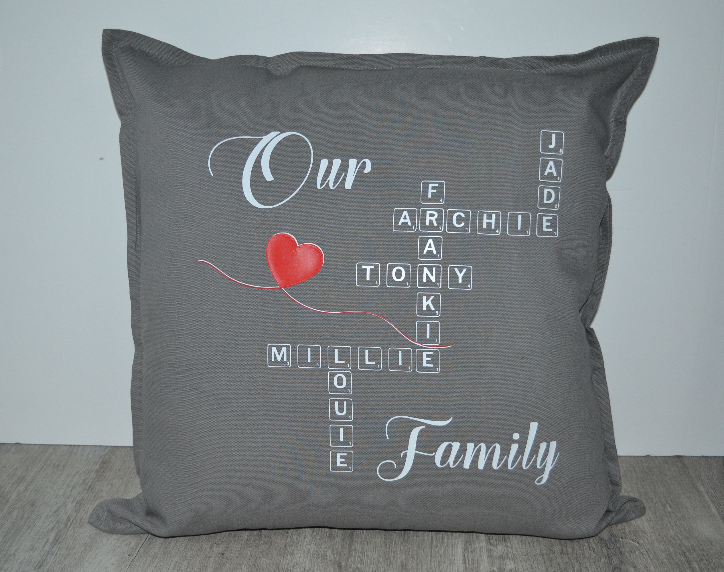 Family scrabble cushion scrabble cushion cushion family Etsy