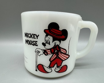 Tazza da caffè in vetro di latte Dapper Topolino e Minnie, tazza, Anchor Hocking