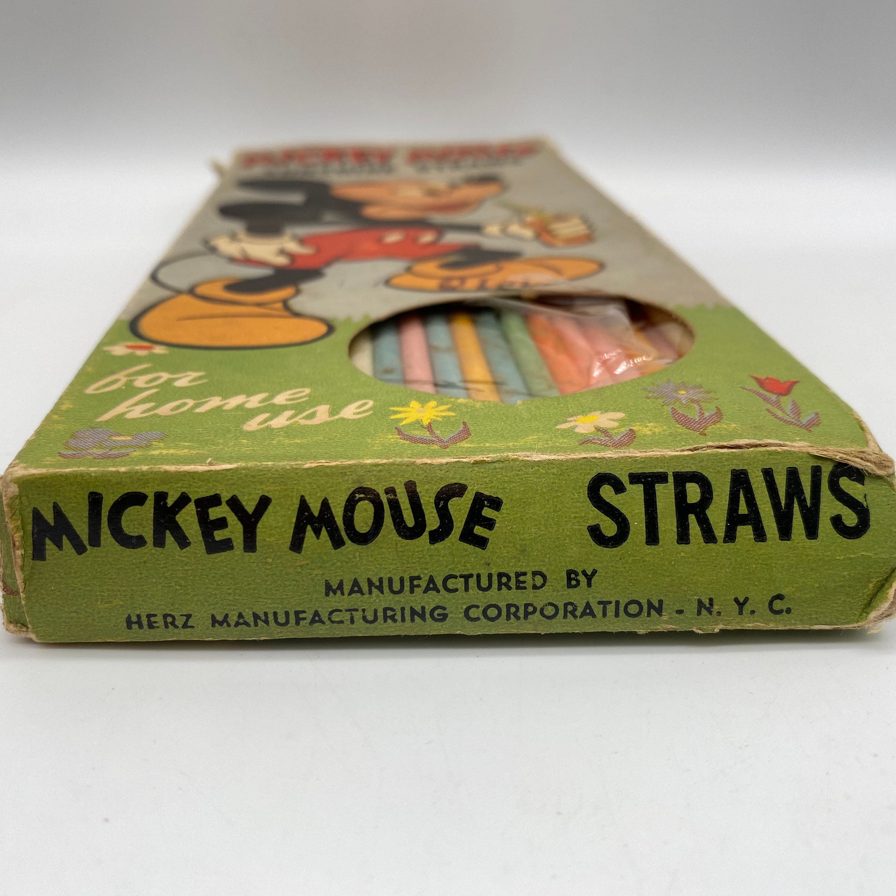 Vintage Mickey Mouse Sunshine Straws Drinking Straw Box Walt Etsy
