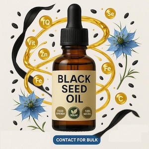 24 x 3.38 fl oz Premium Black Cumin Seed Oil - Wholesale | Directly from the Manufacturer |