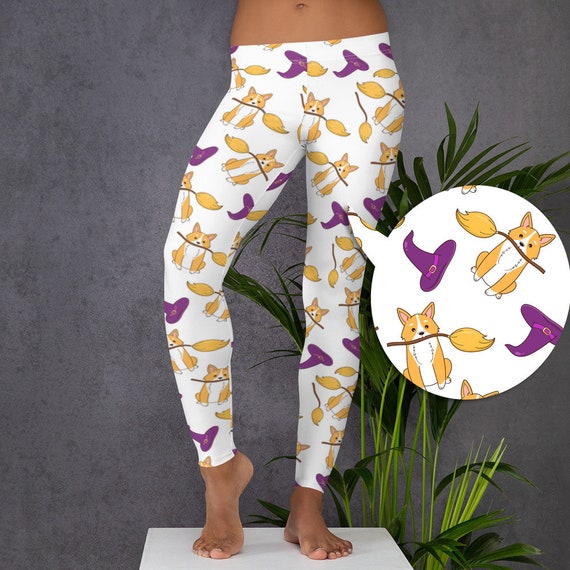 halloween corgi leggings