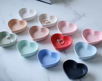 Jesmonite Minin Heart Dish-Small Heart Trinket Tray-Valentine's Day Love Gift