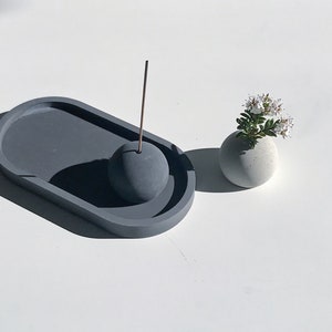 Jesmonite Ball Incense Holder- Round Incense Burner-Small Incense Stick Holder-er