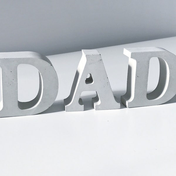 Concrete Father's Day Gift Letter-DAD-Cement Letters Set-Gift for Dad