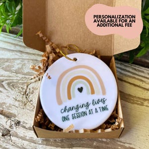 Changing Lives One Session at a Time Christmas Ornament, ABA Christmas Gift, Therapist Christmas Ornament, Therapist Gift for Christmas