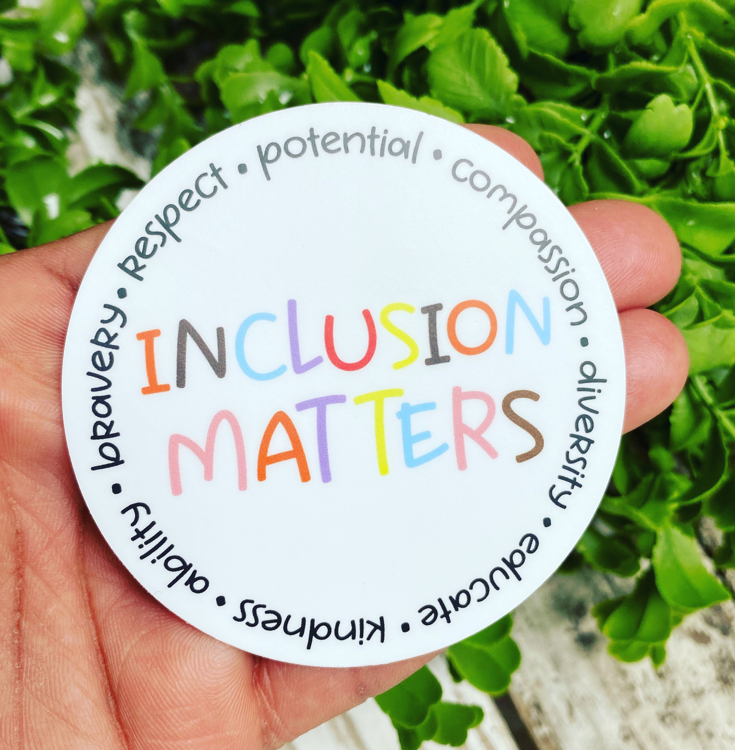 Inclusion Matters Vinyl Sticker, Weatherproof Sticker, Special ...