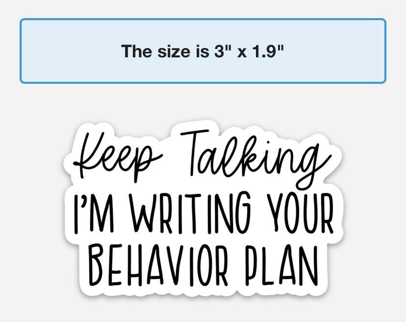 Humor Aba Design Funny ABA Stickers, Planned Ignoring Sticker, Behavior Plan Sticker ...
