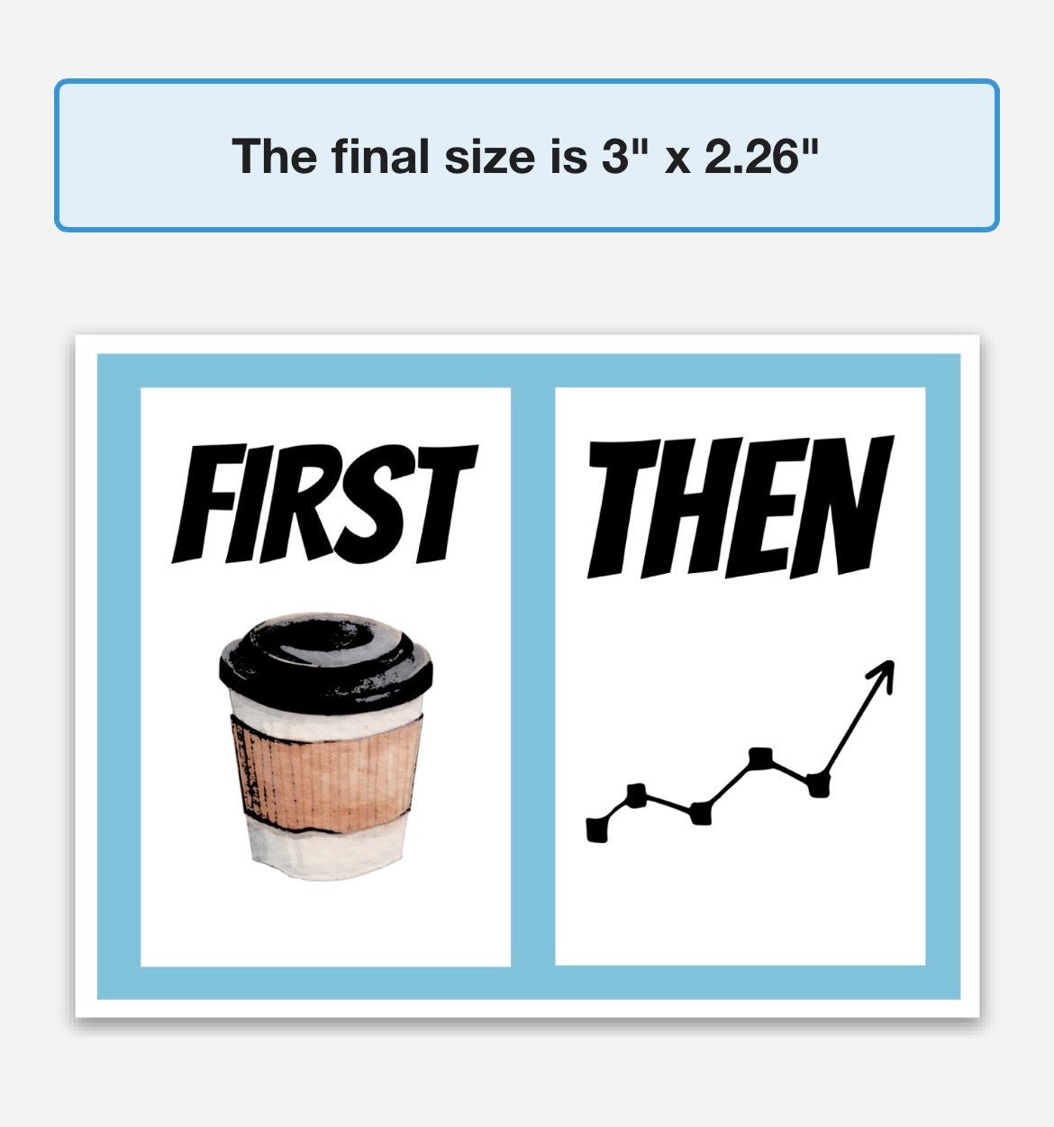 ABA First Then Visual, Funny ABA Sticker, Funny Coffee Sticker, ABA ...