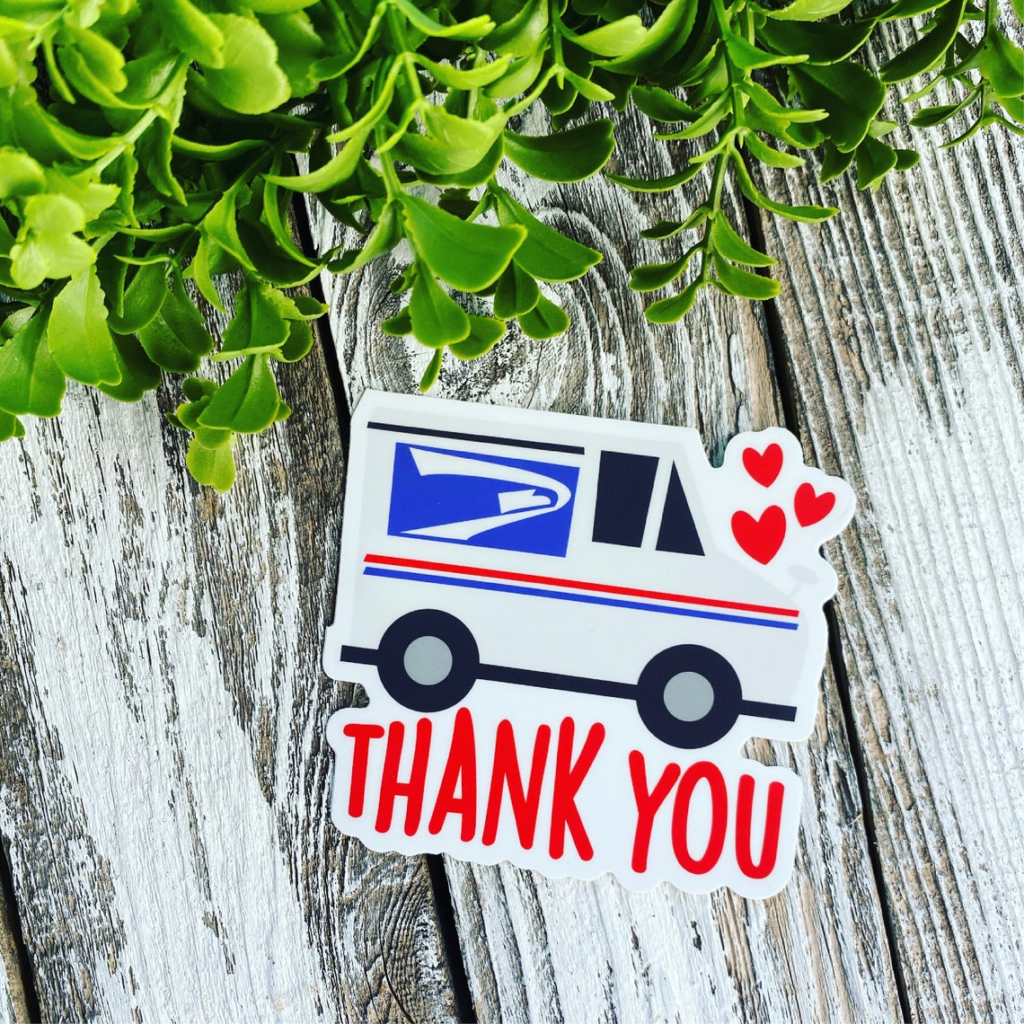 USPS sticker Mailbox Sticker Thank You Postal Worker Etsy