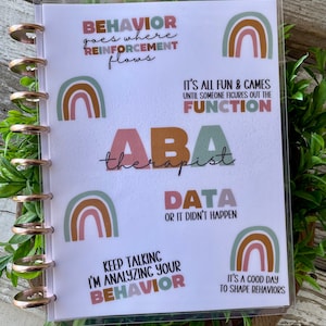 ABA Planner, Therapist Planner, Disc Bound Calendar, Behavior Analyst, Undated Daily Plan, To Do List, Therapist notes, Water Intake Log
