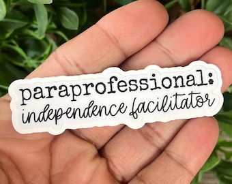 Paraprofessional Sticker, Paraprofessional Gift, Gift for Paraprofessional, Special Education Sticker, End of School Gift, End of Year Gift