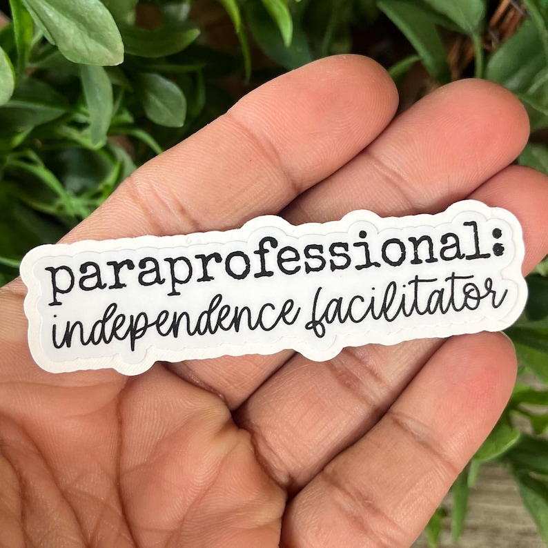 Paraprofessional Sticker, Paraprofessional Gift, Gift for Paraprofessional, Special Education Sticker, End of School Gift, End of Year Gift afbeelding 1