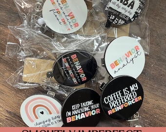 SLIGHTLY IMPERFECT Aba Badge Clip, Behavior Analyst Badge Reel, Therapist Accessories, Aba Therapist, Behavior Specialist, Behavior Coach