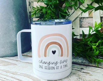 Changing Lives One Session At A Time, Aba Therapist Travel Mug, Aba Therapy Gift, Behavior Analyst, Behavior Technician