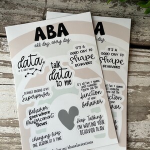 Aba Quotes, ABA Stickers, Aba Christmas Gift, Behavior Analyst Gift, Aba Therapist Gift, Funny Aba Gift, Behavior Tech, Behavior Therapist