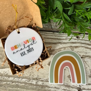 ABA Therapist Christmas Ornament, ABA Christmas Gift, Therapist Christmas Ornament, Behavior Technician Gift, Behavior Analyst Exam Gift