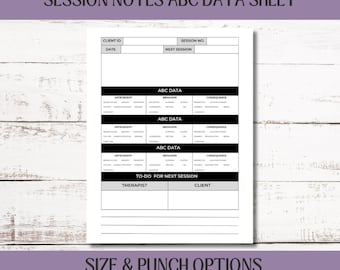 ABA Data Session Notes, ABC Data Log, Therapy Session Note, Aba Therapy Log, Behavior Chart,  Behavior Analyst, Behavior Plan, Behavior Log
