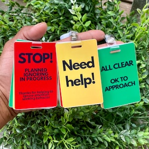 Behavior Support Badge Cards, Communication Cards, Special Education Behavior Management, ABA Therapy Materials, Visual Communication Tools bild 1