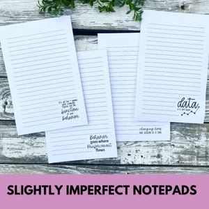 Slighy Imperfect Therapy Notepads, Special Ed Teacher Notes, Funny ABA Therapy Materials