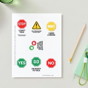 Digitale download communicatie-ondersteuningskaart, gedragskaarten, communicatiekoord, speciale uitgave, gedragsmanagement, ABA-therapiemateriaal
