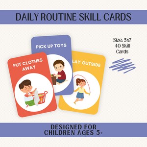 Cartes du programme quotidien pour les enfants, Cartes flash pour l'école à la maison, Programme quotidien des enfants, Compétences en autonomie pour les enfants, Prise en charge du TDAH, Programme visuel