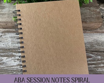ABA Data Notebook, Slightly Imperfect, Session Notes, Kraft Chipboard Spiral Notebook, Behavior Data Log, Aba Materials, ABA therapy notes