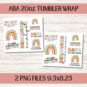 ABA タンブラー ラップ、デジタル ダウンロード、シェイプ ビヘイビア、1 回のセッションで人生を変える、データがなければ起こらなかった、Aba の引用 PNG ファイル