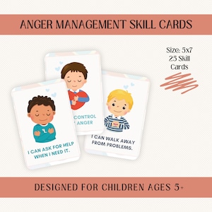 Flashcards de controle de raiva, atividade de autorregulação, flashcards de educação domiciliar, aprendizagem social e emocional, atividade educacional especial, emoções