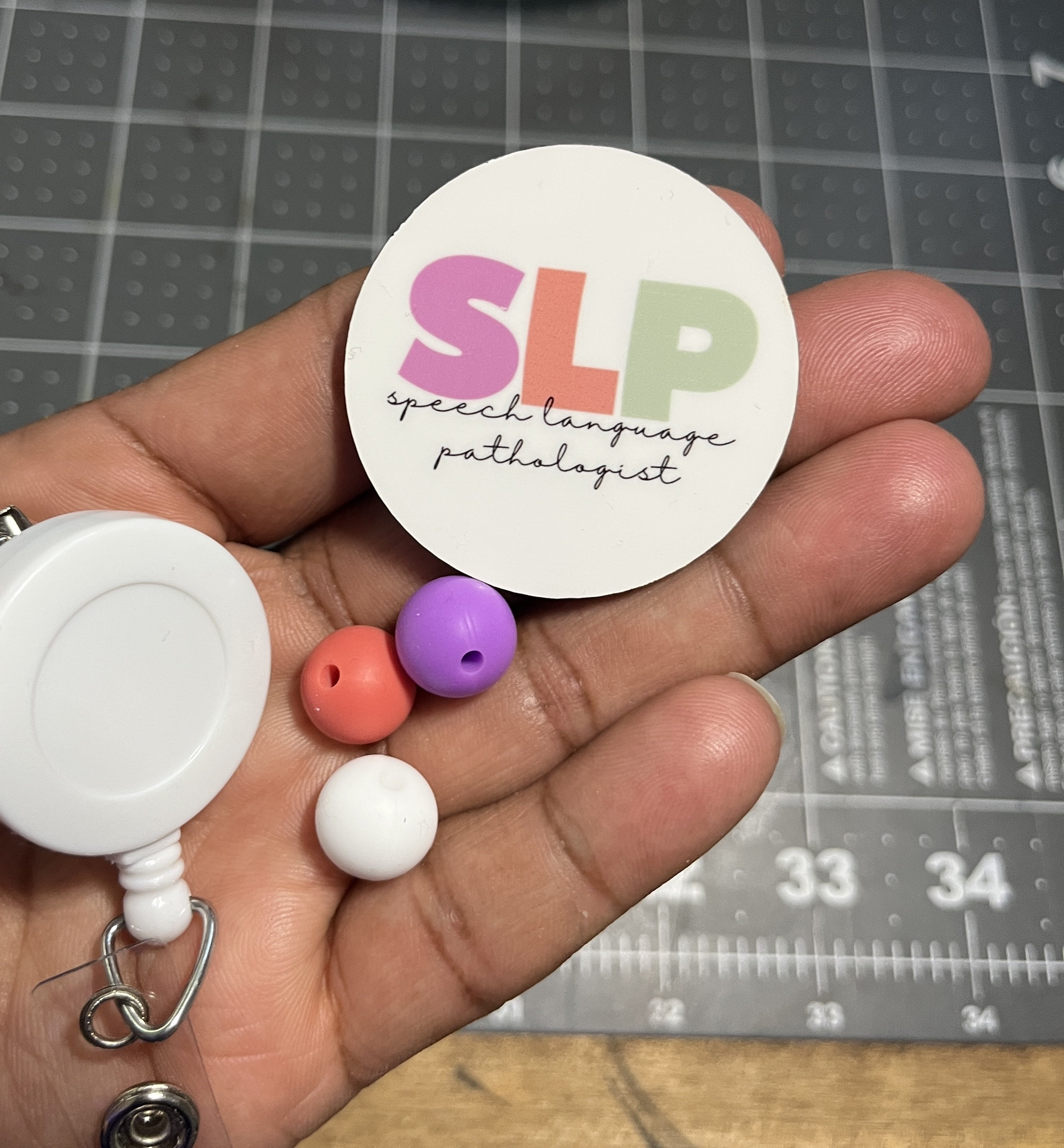 Slp Ribbons SLP Badge Reel, Speech Therapist Badge Reel, SLP Badge Clip, Slp ...