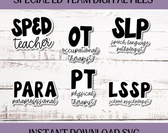 Special Ed Digital Download, Sped Teacher, Paraprofessional, SLP, Speech Language Pathologist, OT, PT, Diagnostician, School Psychologist