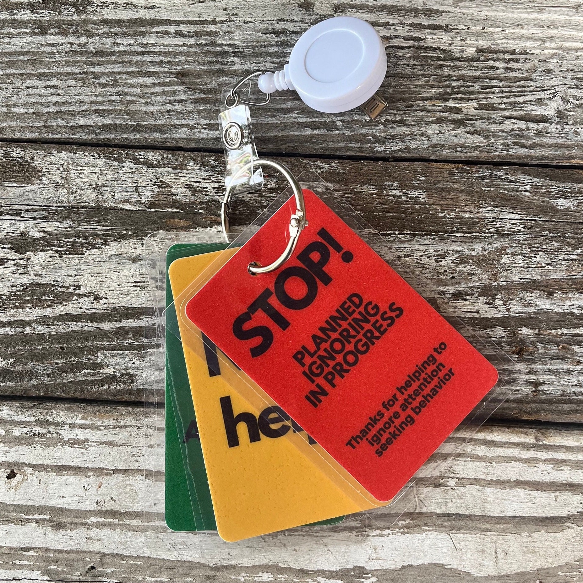 Behavior Support Badge Reel, Communication Card Lanyard, Special ...