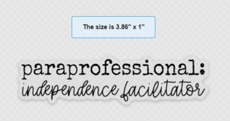 Paraprofessional Sticker, Paraprofessional Gift, Gift for Paraprofessional, Special Education Sticker, End of School Gift, End of Year Gift afbeelding 2