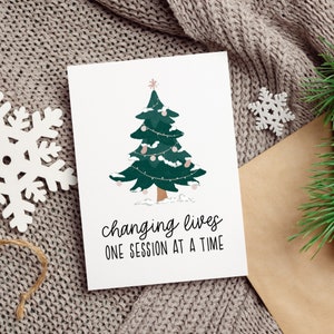 Changing Lives One Session at a Time Card, ABA Christmas Gift, Greeting Card for Therapist, ABA Christmas Card, ABA Therapist Gift, Analyst