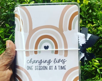 Changing Lives One Session At a Time Notes, Behavior Analyst Notebook, Aba Materials, Therapist Notebook, Aba Therapy Notebook, Technician
