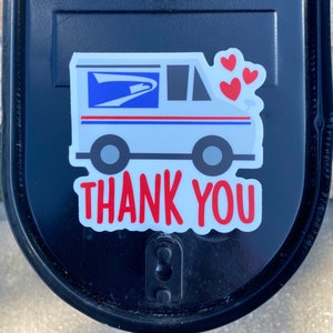 Mail Carrier Thank You Decal, Thank You Mailbox Decal, Postal Worker Thank You Sticker, Mail Carrier Appreciation