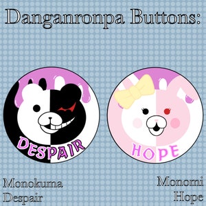 Danganronpa Buttons: Hope and Despair