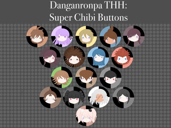 Danganronpa Thh Super Chibi Buttons Etsy Danganronpa Thh Super Chibi Buttons Etsy