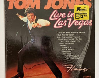 Tom Jones Live In Las Vegas Vintage Vinyl LP Record