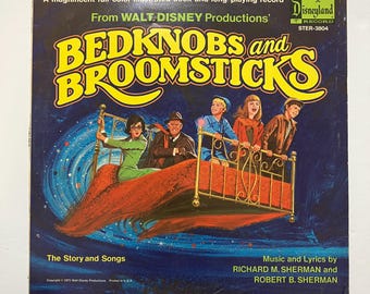 Disney Bedknobs and Broomsticks The Story and Songs Vintage Vinyl LP Record Album