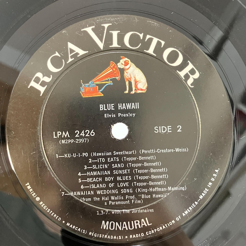 Elvis Presley Blue Hawaii Vinyl LP, Vintage 1961 Mono Soundtrack - Etsy