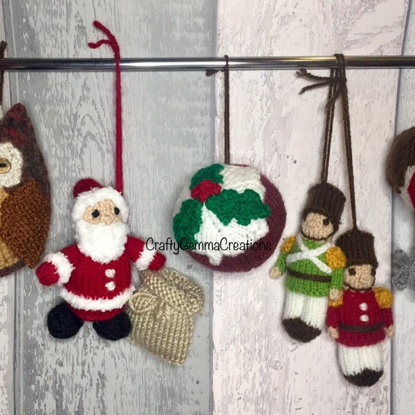 Knitted Christmas Tree Decorations - Christmas Decorations - Knitted Christmas- Tree Decorations - LIMITED AVAILABILITY- Knitted Home Decor